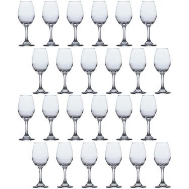 Imagem de Conjunto Taças de Vidro 365ml Agua e vinho Tinto Luxo 24Un - CRISTAR