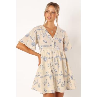 Imagem de Petal & Pup Mini vestido feminino Elias, Bege azul, G