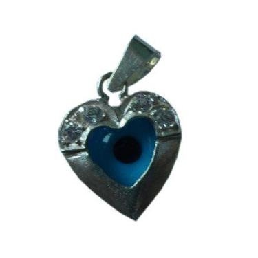 Imagem de Pingente Tamanho: 1,1 x 0,5 Lg Cm De Prata Olho Grego (coração) : a Te