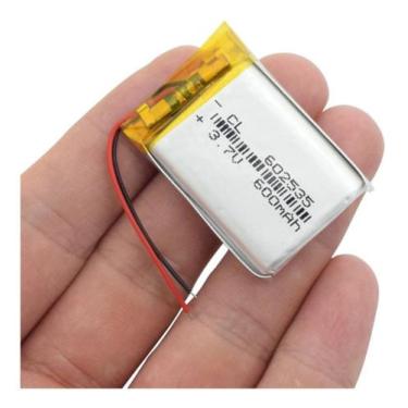 Imagem de Bateria 3.7v 600 Mah 6mm X25mm X35mm 2 Fios 602535 - bgb