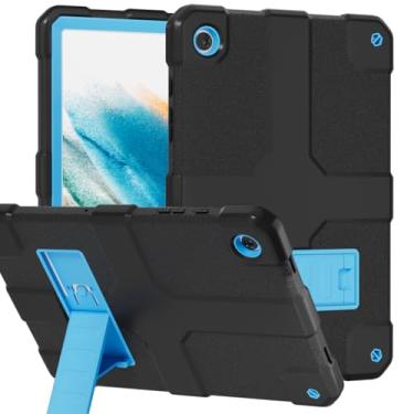Imagem de Stweap Capa para Samsung Galaxy Tab A9+/A9 Plus 11 polegadas modelo 2024 (SM-X210/X216/X218), capa protetora resistente à prova de choque de alto impacto (preta/azul celeste)