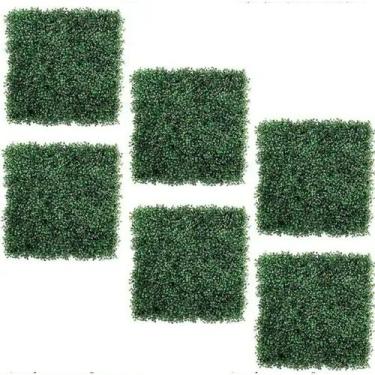 Imagem de Jardim Vertical Artificial Buchinho 60x40 Kit 5 Placas Luxo - Tribosho