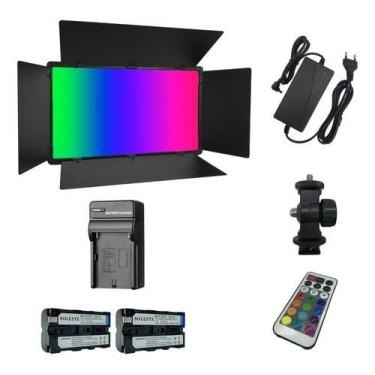 Imagem de Painel Iluminador de LED 50w Soleste U800 RGB com fonte bivolt 2 bater