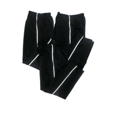 Imagem de Kit Com 3 Calça Tactel Básica Masculina - Olv Jeans, Preto, M