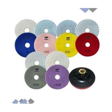 Imagem de Kit 6 Lixa+Prato P/ granito verde ubatuba - Anker