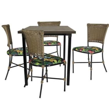 Imagem de Mesa De Cozinha Cadeiras Gramado Pequi Jogo De Jardim - PANERO MÓVEIS