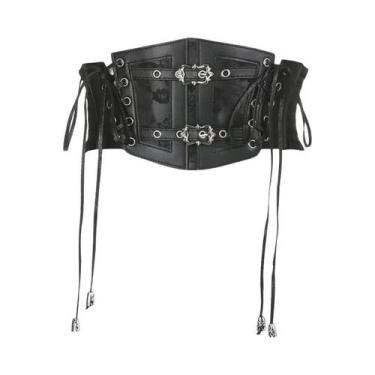 Imagem de Cinto Corset Ultra Largo Para Mulheres Estilo Gótico Punk Acessório De