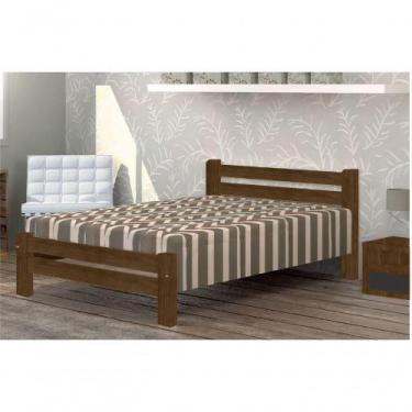 Imagem de Cama de Casal Itália de Madeira Maciça Angelim Pedra Tauari Imbuia - G