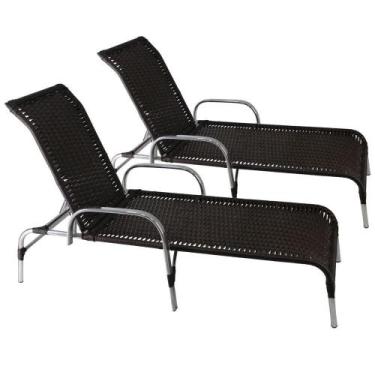 Imagem de Kit 2 Espreguiçadeiras Esteira Em Alumínio Havaí - PANERO