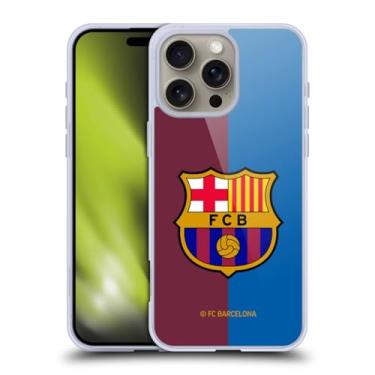 Imagem de Head Case Designs Capa de gel macio oficialmente licenciada pelo FC Barcelona Home 2024/25 Crest Kit compatível com Apple iPhone 16 Pro Max