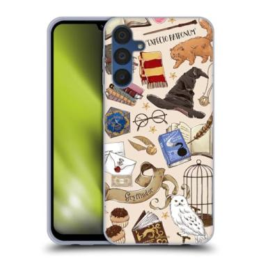 Imagem de Head Case Designs Capa de gel macio oficialmente licenciada Harry Potter Hogwarts com estampa de Relíquias da Morte XXXVII, compatível com Samsung Galaxy A15