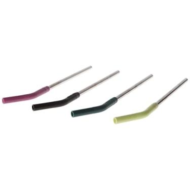 Imagem de Klean Kanteen Pacote com 4 canudos, aço inoxidável com pontas de silicone seguras e removíveis – 8 mm de diâmetro – multicolorido, tamanho único (1005789)