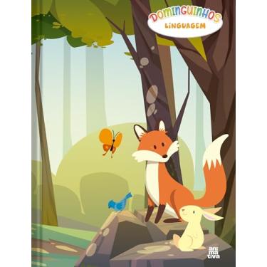 Imagem de Caderno de Linguagem, Animativa, Capa dura, Costurado, 40 folhas, Dominguinhos, Pacote com 5