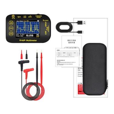 Imagem de Esquirla Multímetro digital, testador multifuncional, medidor de corrente CC leve e portátil, voltímetro para entusiastas de eletrônicos, Exibição Gráfica