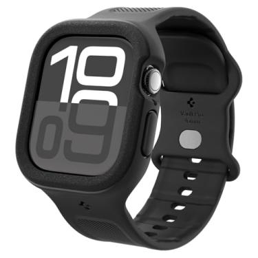 Imagem de Spigen Vault Pro para Apple Watch Series 11/10 46mm Capa com Pulseira Proteção TPU com Pulseira - Preto Fosco