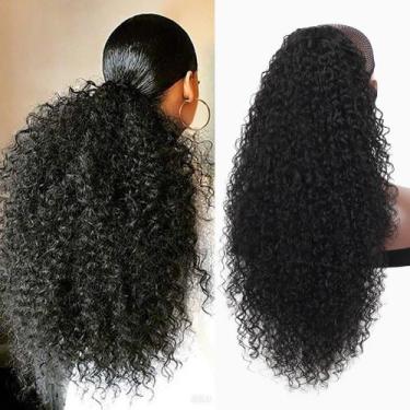 Imagem de Extensão de rabo de cavalo Lexqui, cabelo encaracolado com cordão de 2