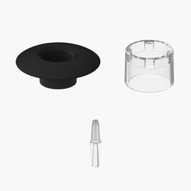 Imagem de IRUZIO Peças de reposição 2 em 1 para limpador de aquário – Conjunto de atualização (tampa de filtro, conector de tubo, pedra de ar)