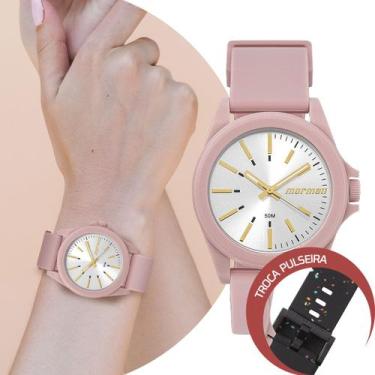 Imagem de Relógio Feminino Troca a Pulseira Kit com 2 Pulseiras de Silicone nas 