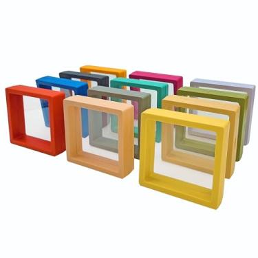 Imagem de ailison Suporte de exibição de moldura flutuante 3D com 12 peças, caixa de joias, caixa de presente, organizador de ornamentos, caixa de joias de viagem pequena, anti-oxidação de filme PE, caixa de