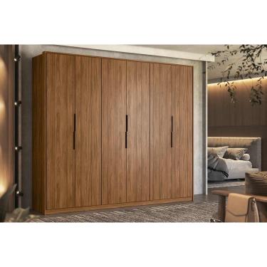 Imagem de Guarda Roupa Casal 6 Portas e 6 Gavetas Atrice Nogueira Touch - Demóbile
