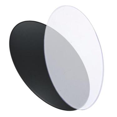 Imagem de Base Acrílica Para Biscuit Preta & Incolor Oval 14x8 Sem Borda 50 Peça