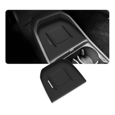 Imagem de TENWIND Compatível com KIA EV3 2024 2025+ console central de carro carregador sem fio, antiderrapante, acessórios de tapete protetor para carregador de telefone