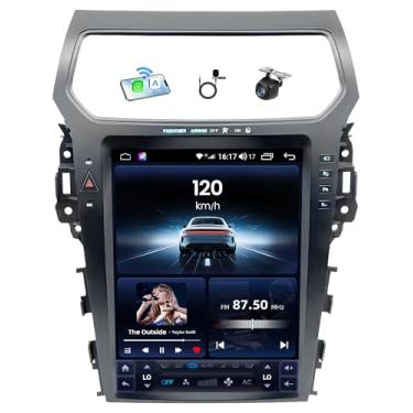 Imagem de Rádio automotivo Ford Explorer 2011-2019 – tela sensível ao toque HD de 12,1 polegadas Android estéreo [4G + 64G], CarPlay sem fio e Android Auto, Wi-Fi 5G, navegação GPS, som RDS Hi-Fi, DSP, SWC