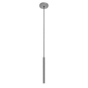Imagem de Luminária Tubo Pendente Teto Cozinha Mesa Jantar Prata 40Cm - C Light