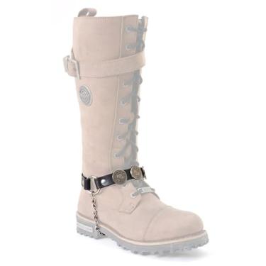 Imagem de Milwaukee Leather MLA3004 Corrente de motociclista prata para botas de motocicleta com medalhão de 44 MAG - MLA3004-CHAIN