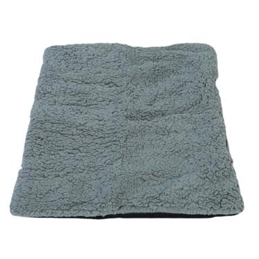 Imagem de Asixxsix Almofada térmica para animais de estimação, 61 x 44 cm, cama aquecida de peluche antiderrapante para gatos, fácil de limpar e com aquecimento automático (Cinza claro)