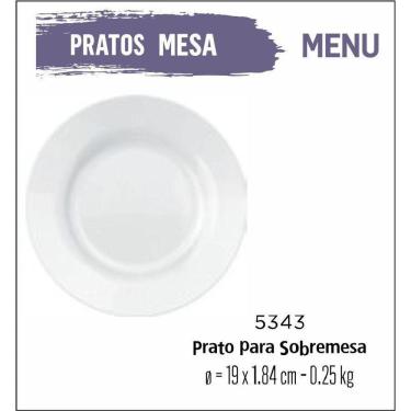 Imagem de Jogo De Prato Menu 12 Pratos Sobremesa - Lanche - Branco