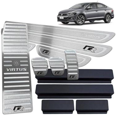 Imagem de Descanso Pedaleira Manual Soleira Prata BR Virtus R-Line