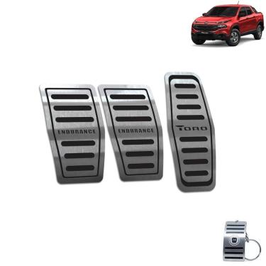 Imagem de Pedaleira Manual Fiat Toro Endurance 2016 a 2021 Inox Preto