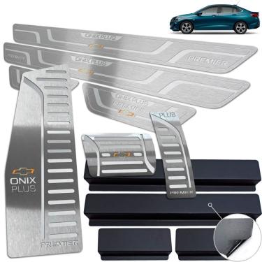 Imagem de Descanso Soleira Pedaleira Prata Onix Plus Premier 2020