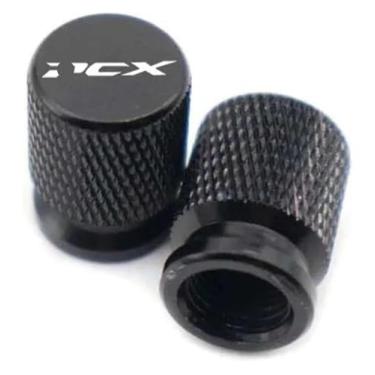 Imagem de Acessórios de motocicleta Tampa da haste da válvula de ar da válvula do pneu compatível com PCX125 PCX150 PCX160 PCX 125 150 160 (preto)