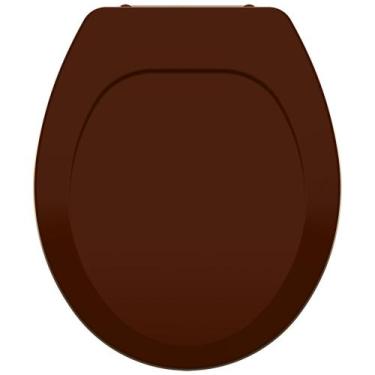 Imagem de Assento Sanitário Oval Universal Marrom Caramelo  Polipropileno Conven