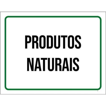 Imagem de Placa Sinalização Verde - Produtos Naturais 36X46
