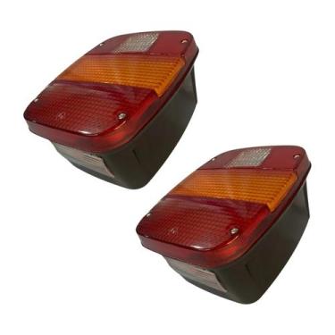 Imagem de Par Lanterna Traseira Marmita Caminhão Mercedes Vw Ford - STORE AUTO