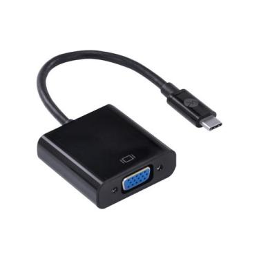 Imagem de Adaptador Usb Tipo C X Vga Fêmea Full Hd 1080p 20cm - Achdmi-20 - VINI
