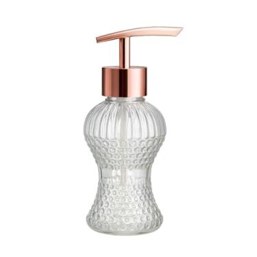 Imagem de Frasco de Saboneteira Líquida Luxo Clean – de Vidro 150ml com Válvula Rose Gold.