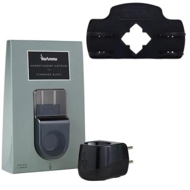 Imagem de Aromatizador Elétrico Bivolt Standard Black com Suporte para Óleos Essenciais e Essências, Preto - Via Aroma
