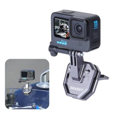 Imagem de SEASKY M02 Acessórios de montagem de grampo de para-brisa para motocicleta, todos de metal de alumínio para Gopro Hero 13 12 11 10 9 8 7 para DJI Action 5 4 3 2 para câmera de ação esportiva insta360