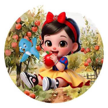 Imagem de Capa Mini Painel 50cm Veste Facil Decoração delicada Princesa Da Neve 