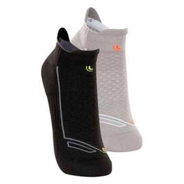 Imagem de Kit com 2 Pares de Meias Performance Running Lupo 3276-002 Colorido, P