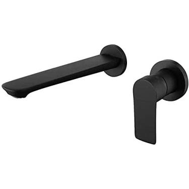 Imagem de WYUYIWH Torneira de lavatório Torneira de pia de banheiro Toda torneira de lavatório oculta de cobre na parede quente e fria Torneira de pia de tomada de parede embutida oculta (Cor: So78) (So80)