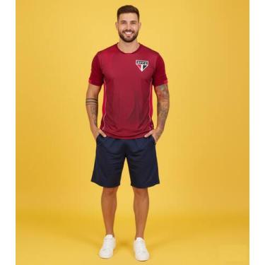 Imagem de Camisa Camiseta São Paulo FC Masculina Oficial Licenciada Escudo Borda