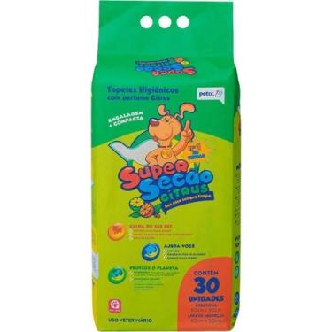 Imagem de Tapete Higiênico para Cães Supersecão Citrus 80X60cm Petix 30Un