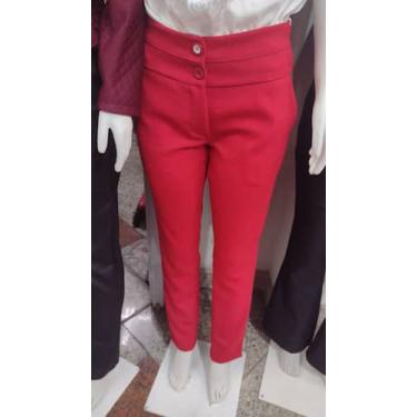 Imagem de Calça de linho vermelho - Muniz modas , Vermelho, 36 ao 48