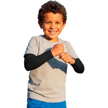 Imagem de Manguito Infantil Sport Fasty Proteção Uv Kids Com Elástico, Preto, P