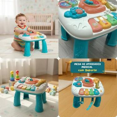 Imagem de Mesa de Atividades Infantil Musical Suporte Luzes Didática Interativa 